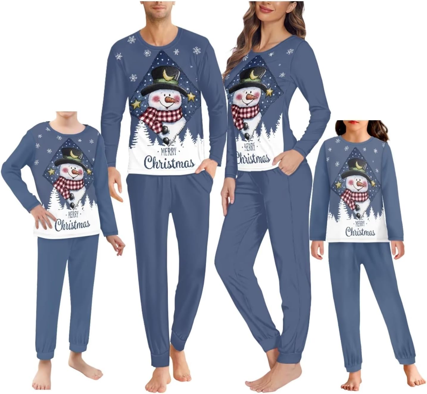 Xhuibop Family Christmas Matching Pajamas Sets 2 Pcs Holiday Pjs for Couples
