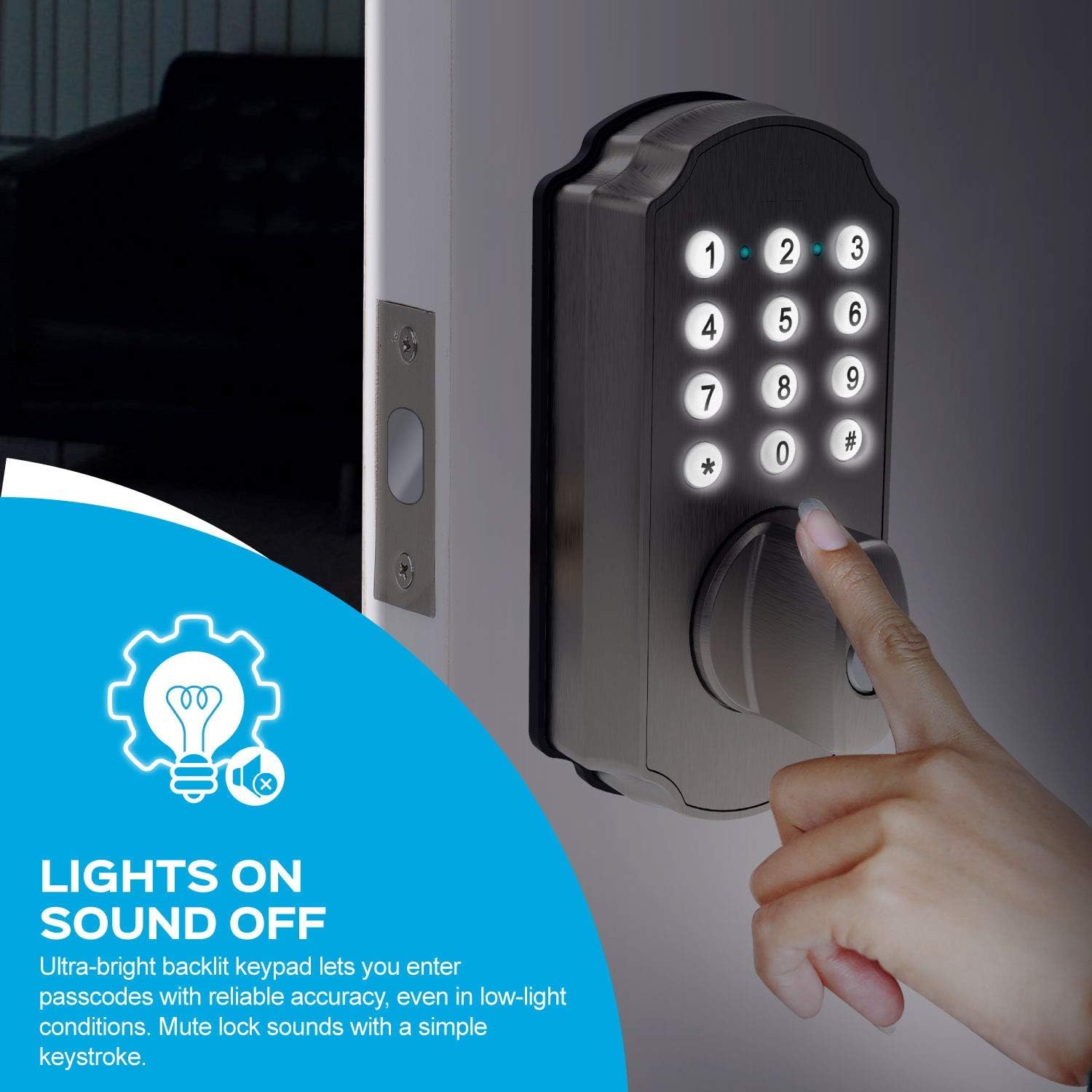 40% Off Discount TURBOLOCK Keyless Door Lock with Keypad and Voice Prompts | Digital Deadbolt Smart Lock w/Commercial-Grade Zinc Alloy & Easy Installation (IP65) (Bluetooth, Oil Rubbed Bronze)