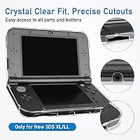 Vista 2 de 3-in-1 Accessories Kit for Nintendo New 3DS XL/LL – Clear Hard Case + Screen Protectors (Tempered Glass & PET) + 4 Stylus Pens – Protective Bundle