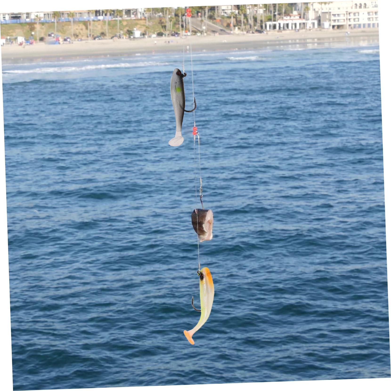 Toddmomy Esca per La Pesca della Spigola Scivolare Pieghevole Attrezzatura Gancio Netto Granchio Navigare Reti Banca Barche Esca da Pesca Colorata Rig Acciaio Inossidabile