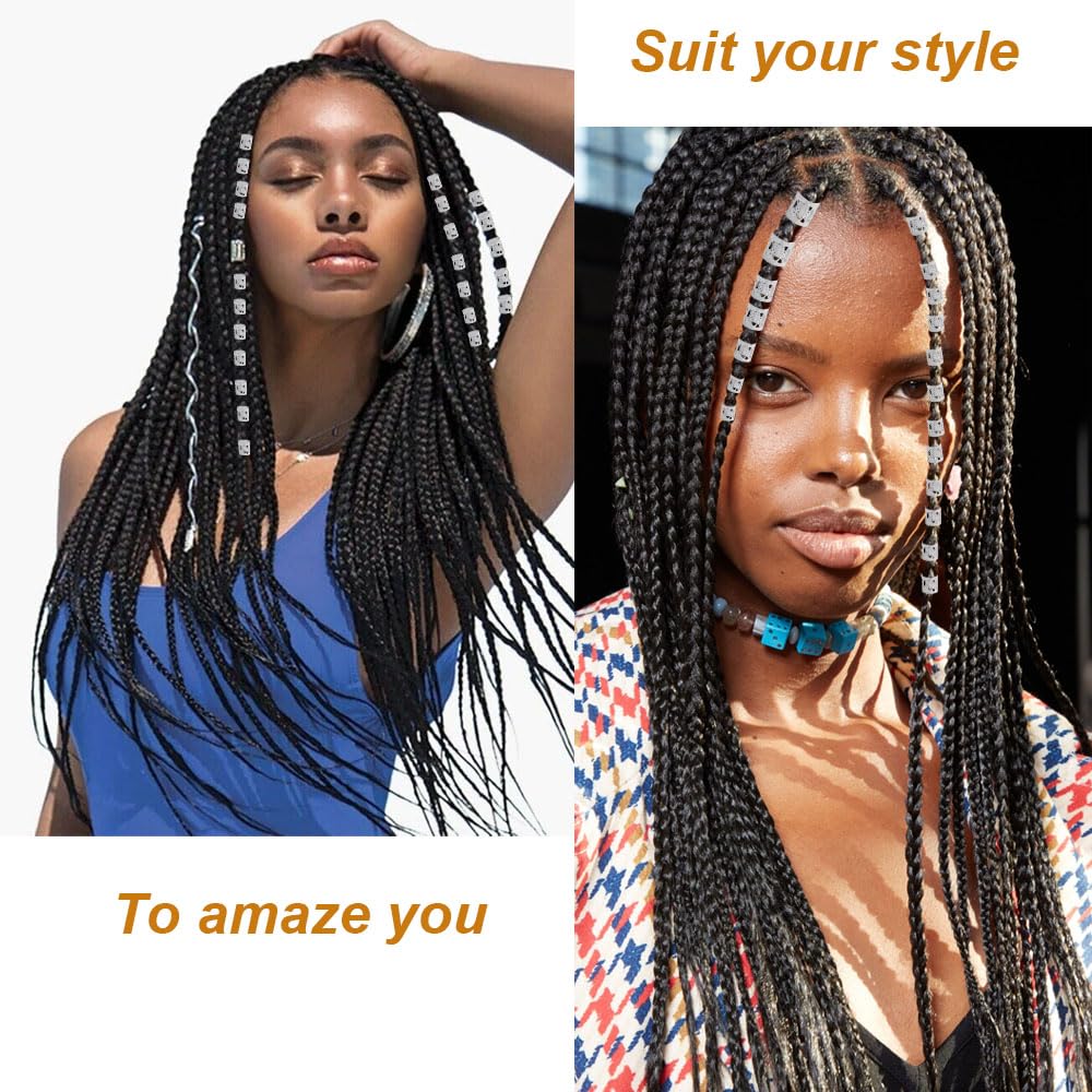 Dread Lock, 60 pezzi di metallo Cuffs Dreadlocks, accessori per capelli, gioielli intrecciati per capelli, accessori dreadlocks (oro argento)