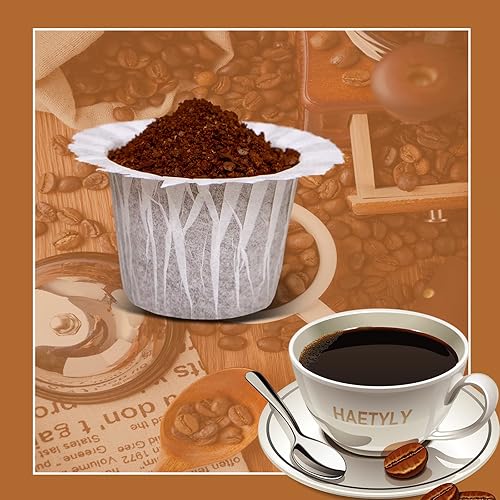Miniatura 5 de 300 filtros de café desechables compatibles con cafeteras Keurig de una sola porción 1.0 y 2.0, uso con cápsulas de café reutilizables K Cup