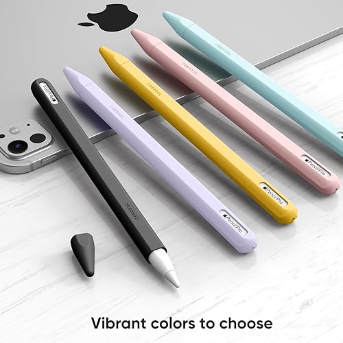 Miniatura 7 de Fintie Silicone Sleeve for Apple Pencil Pro & Apple Pencil 2nd Generation, Light Pen Skin Case Cover Soft Protective Pencil Grip Holder with 2 Nib