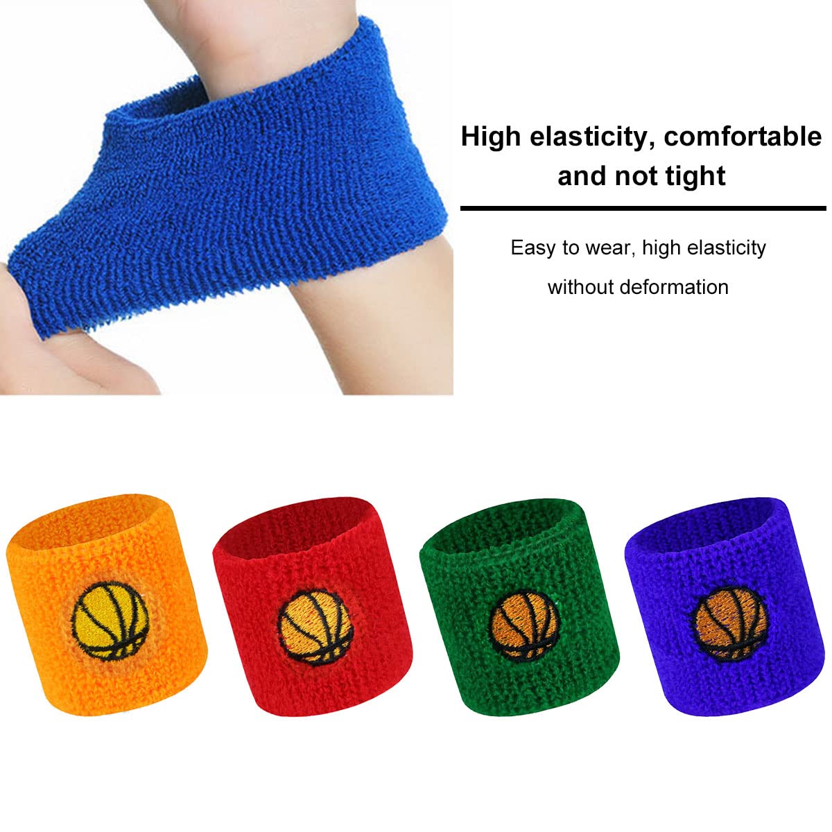 Lot De 2 Bandeaux De Sport Pour Poignet - Élastiques, Absorbants - Homme Et Femme - 8