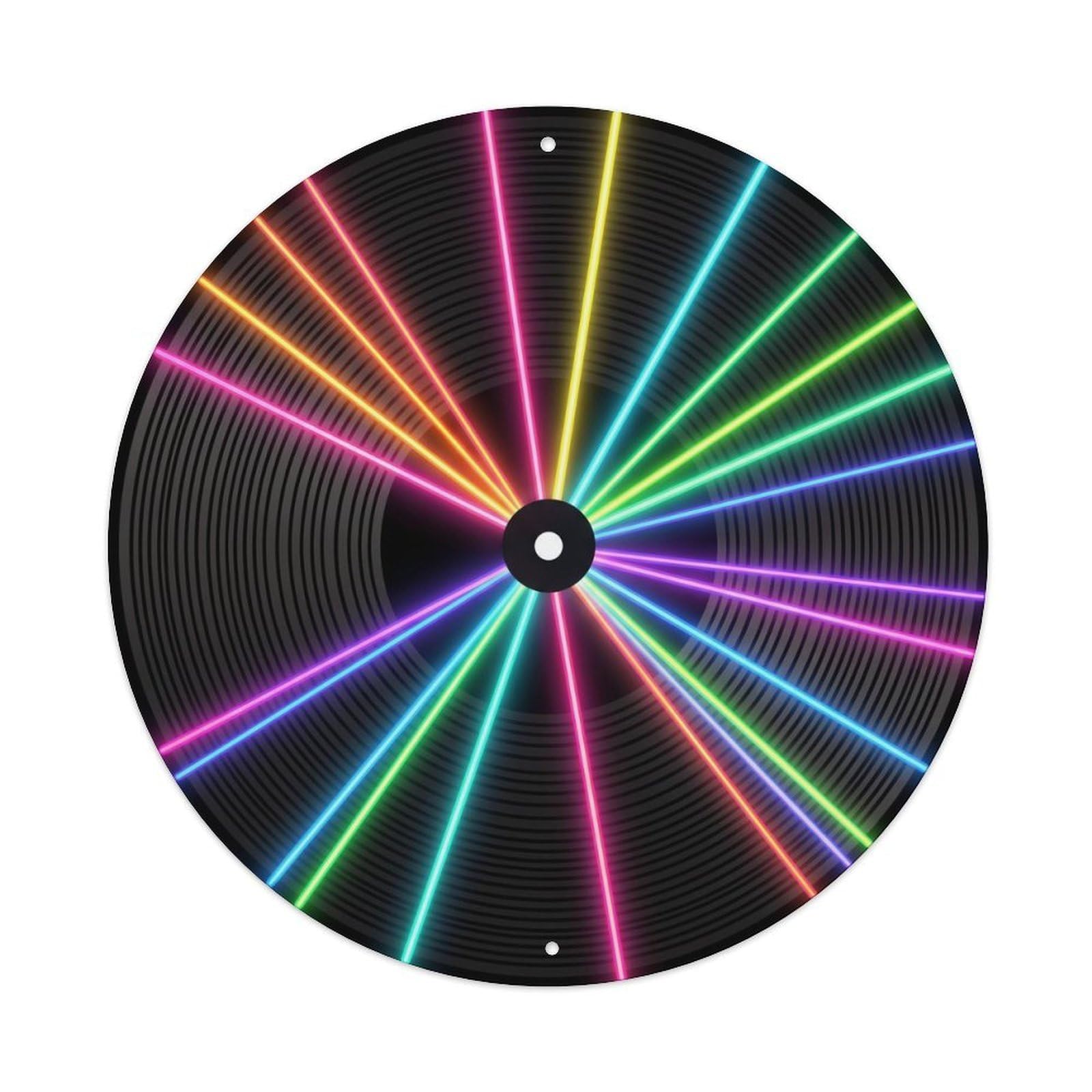Colorful Music Vinyl Records Beam Rainbow Light Metal Tin Sign