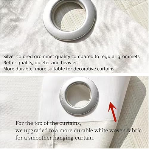 Miniatura 2 de ILUOGUDU Cortinas florales de granja semiopacas para sala de estar cortinas de 84 pulgadas de largo mezcla de algodón lino y algodón paneles de