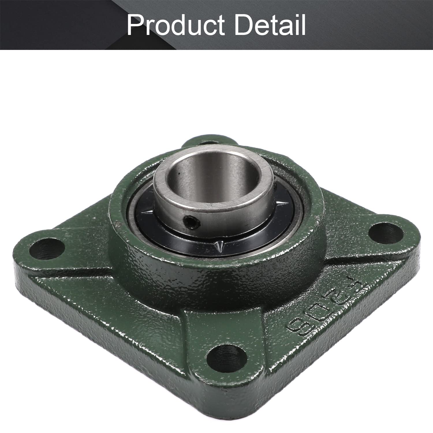 Othmro UCF206 Cast Iron Pillow Block Mounted Ball Bearing 1.18in Bore Diameter Ball Mounted Pillow Block Bearing Steel Self Aligning Vertical Bearing Flanged Pillow Block Bearing with Set Screw Lock
