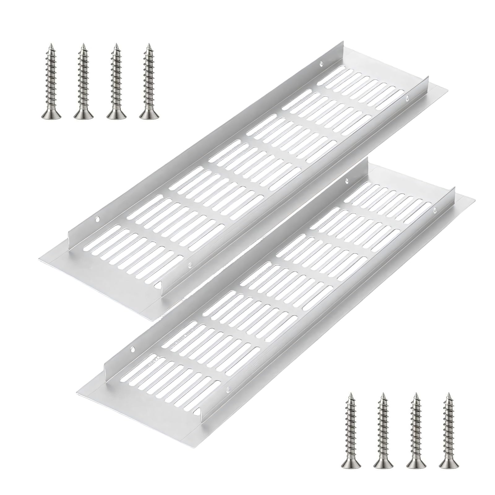 Elnwnnkc Multicolor 2Set Aluminum Alloy Breathable Meshes Air Vent Wardrobe Cabinet Furniture Door Grille Vents Easy To Installation Rustproof Aluminum Alloy Grille With Screws