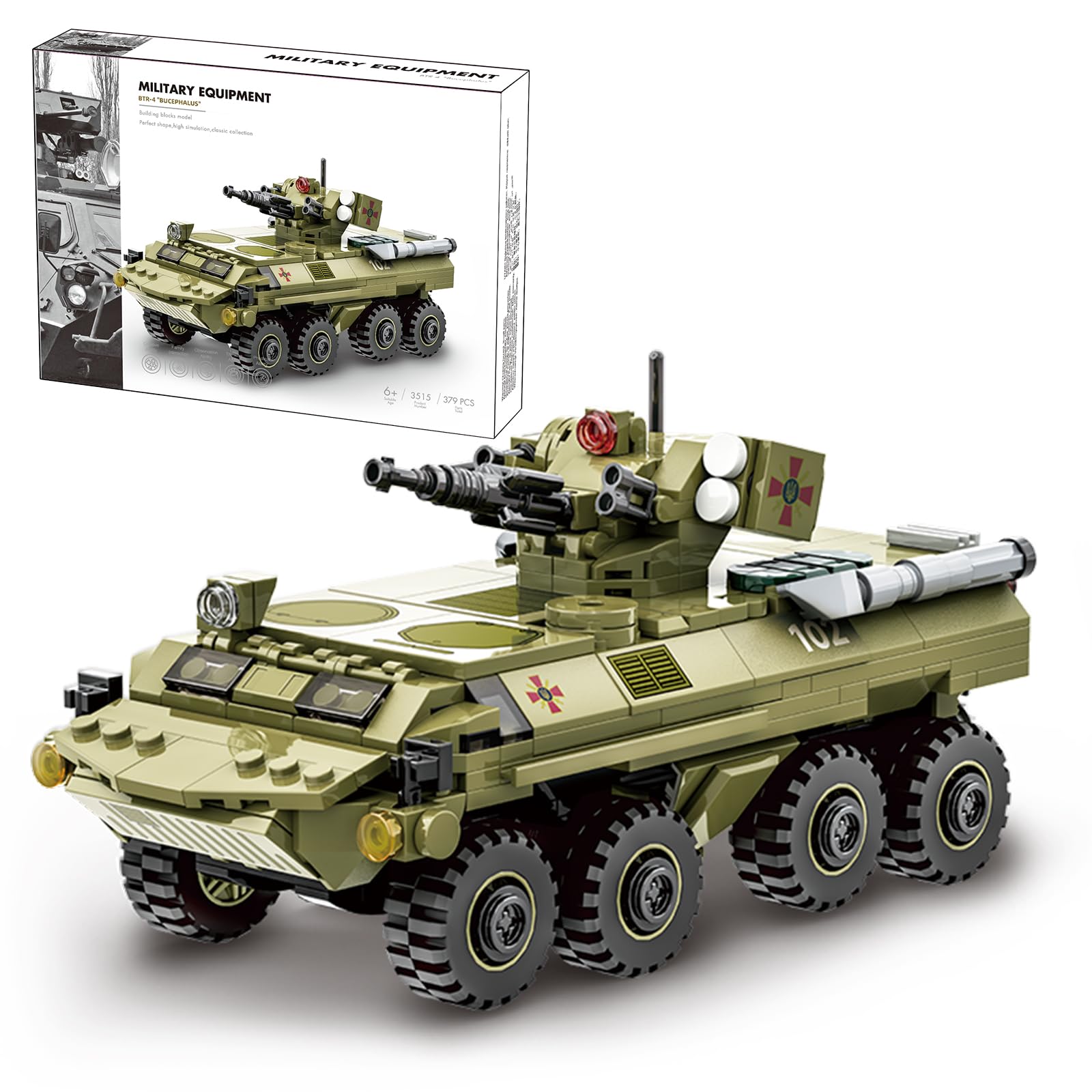 MEIEST Military Vehicle Building Blocks Sets,Armored Model Brick Set Highly Detailed Set for Military Enthusiast Teens and Adults (BTR-4 "BUCEPHALUS)