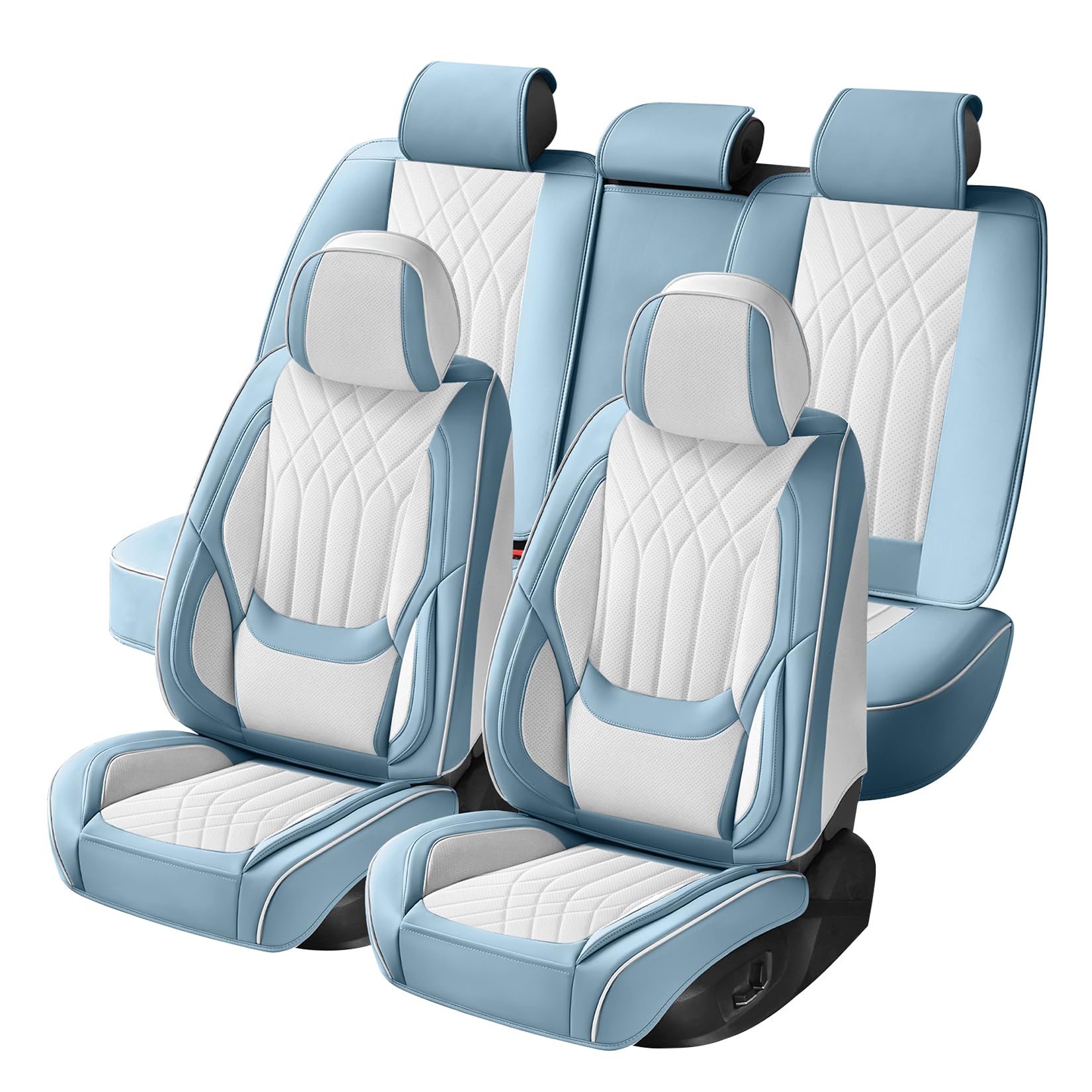 GEZHOUBA Blue White Seat Covers