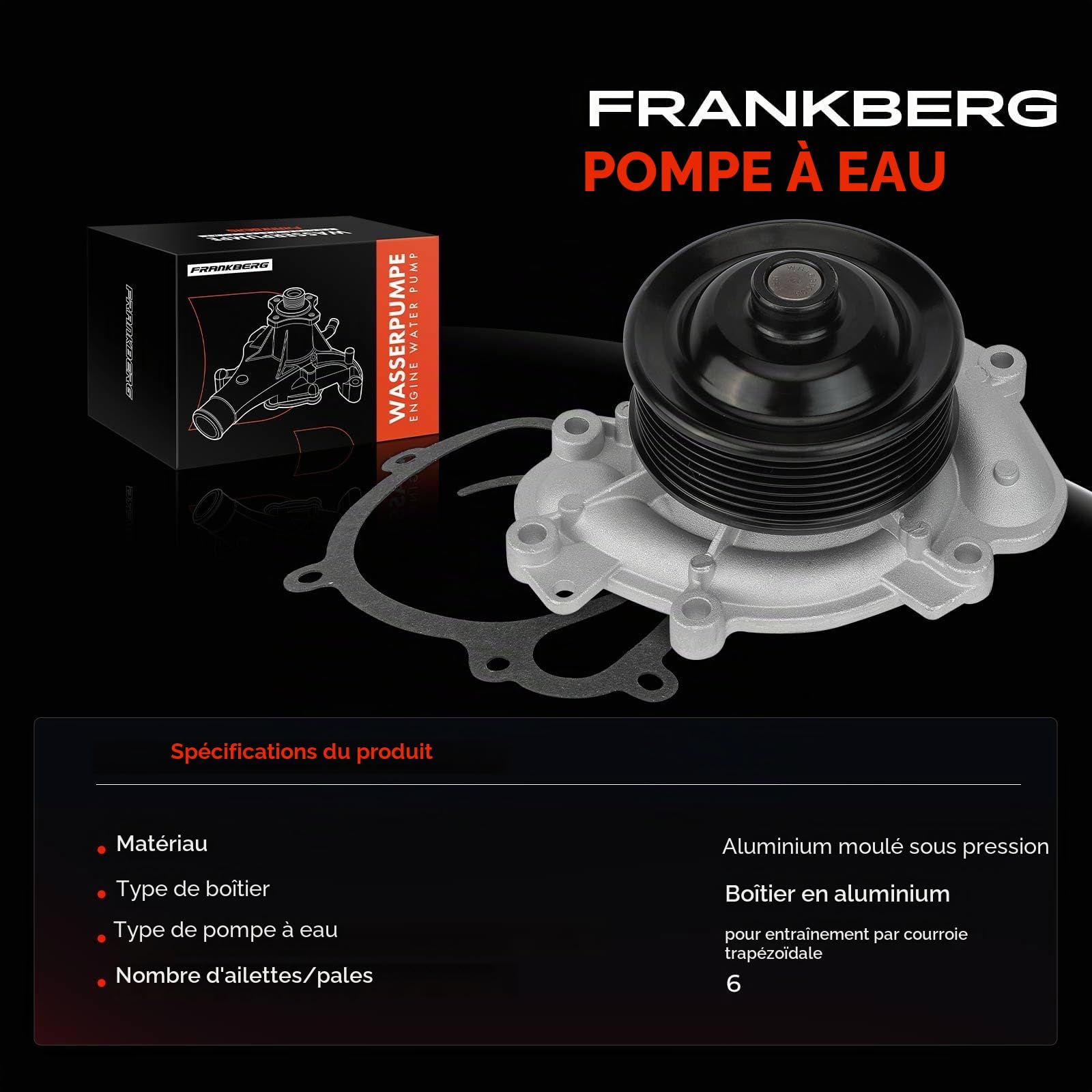 Frankberg Pompe à eau, pompe de circulation d'eau 6422001701