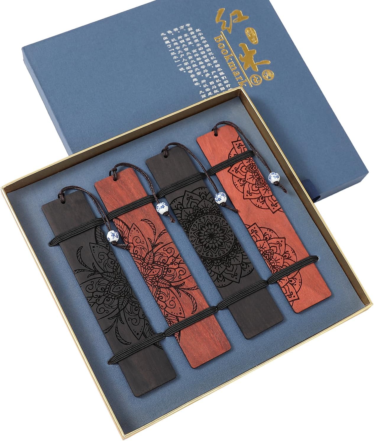 4 pcs Book Marks Set, Boho Book Markers, Bookmarks for Men Women Book Lovers Bookworm (Mandala Set) - Image 2