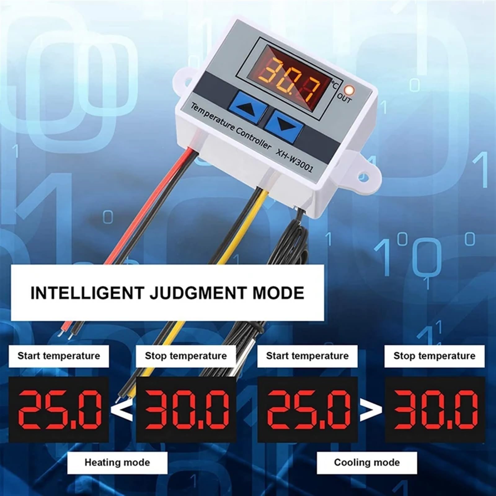 4 szt. XH-W3001 cyfrowy moduł regulatora temperatury przełącznik termostatu wodoodporna sonda elektroniczny termostat 12 V 10 A 120 W