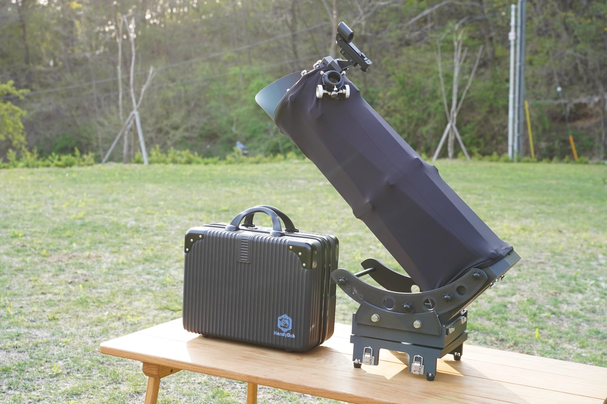 6 6" Dobsonian portatile ultra leggero con copertura luminosa e supporto per smartphone - Telescopio da viaggio compatto
