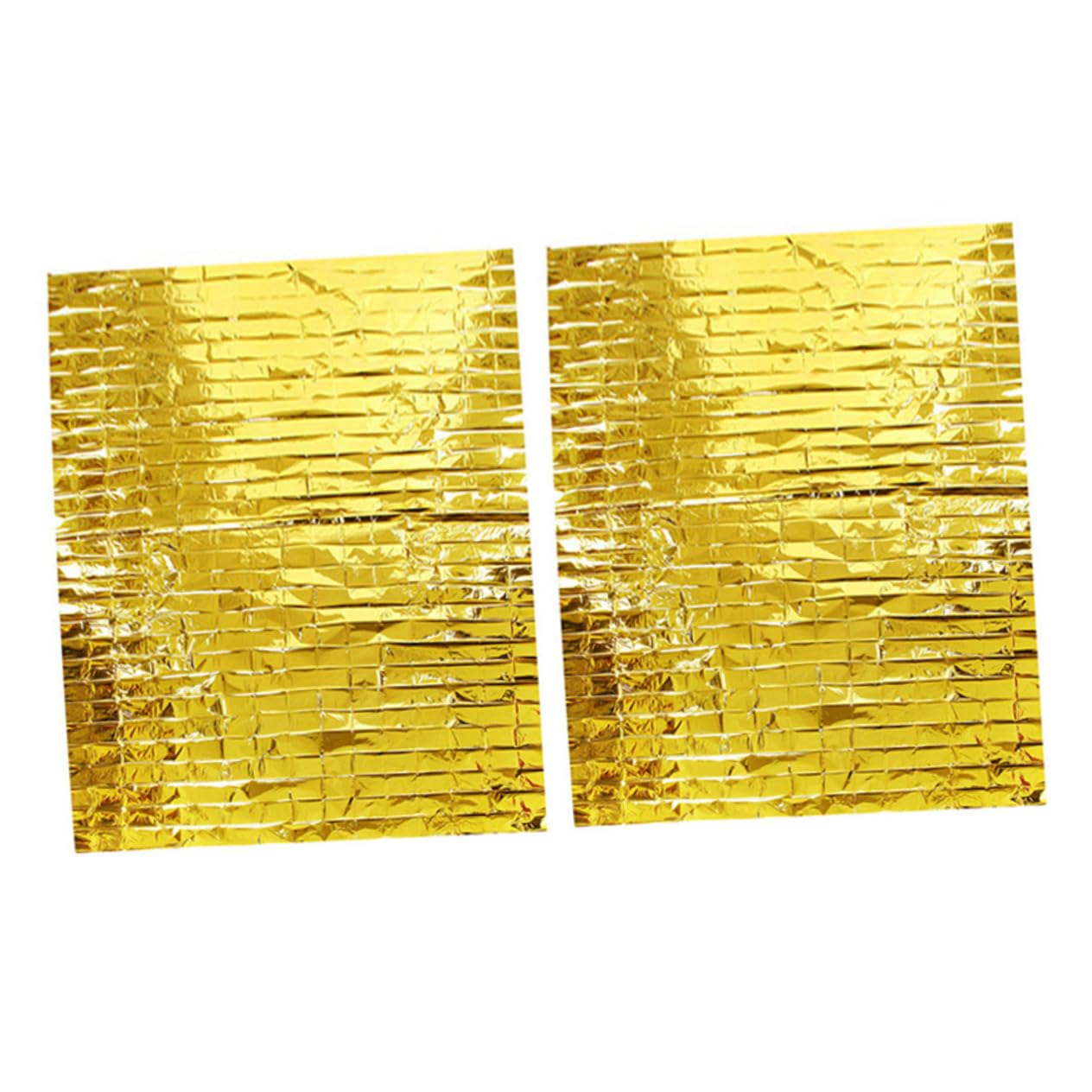 GOOHOCHY 2pcs Insulated Emergency Blanket Aluminum Foil Thermal Survival Carpet Lightweight Compact Waterproof Picnic Blanket