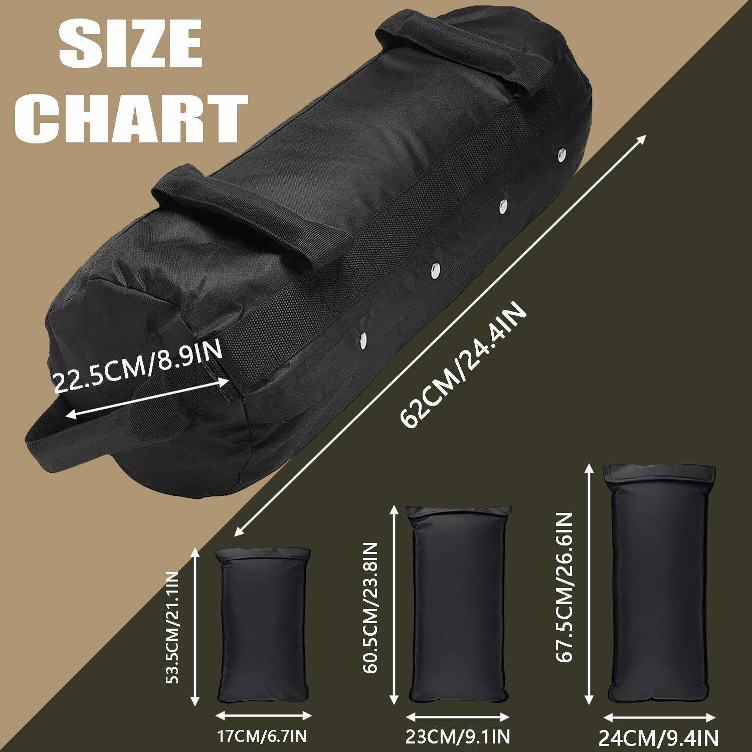 Sacco Allenamento AceFit - Sandbag Per Fitness Da Riempire Con Sabbia - Foto 3