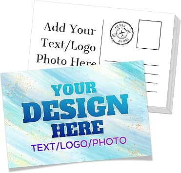 Custom Postcards Personalized Flyers for Business Customizable Invitations Greeting Cards for Birthday Holiday Wedding Printed Photo Thank You Announcement