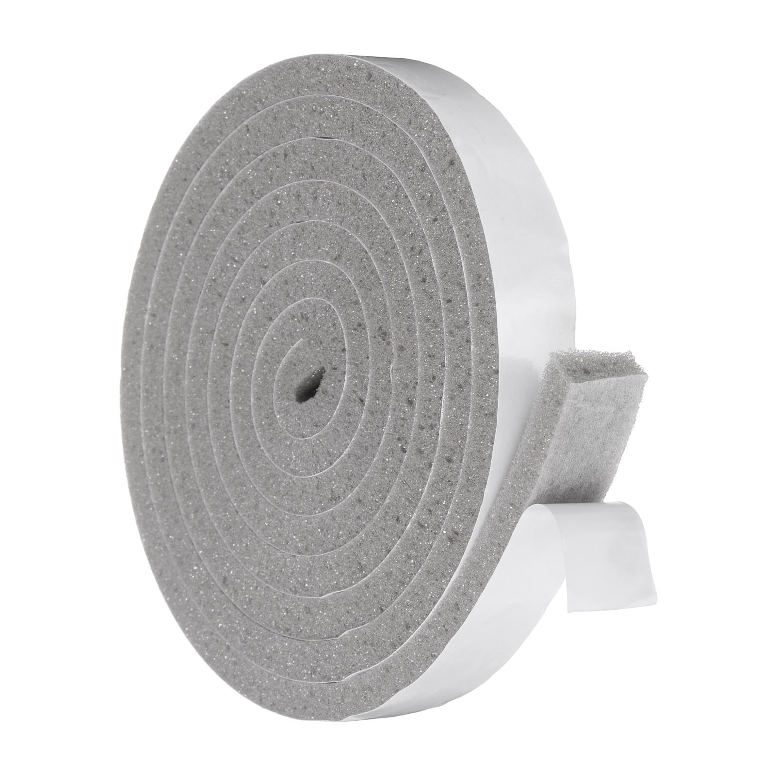 sourcing map 20mmx8mm Foam Weather Stripping, Self Adhesive Door Seal Insulation Strips, Soundproofing Foam Seal Tape for Door/Window, Air Conditioning (2 Meter Total Length in 1 Roll)