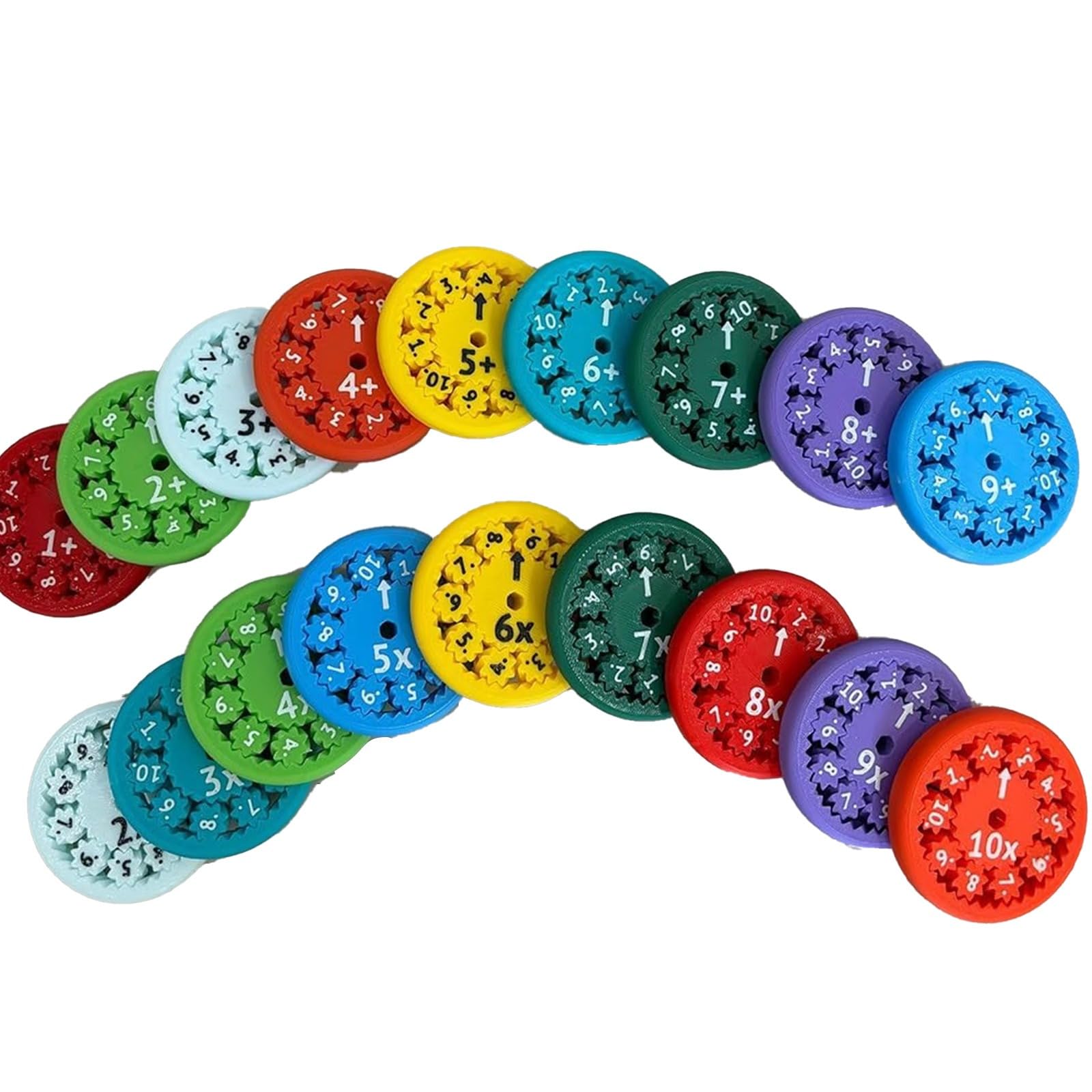 Takezuaa Math Fidget Spinners,Math Fact Fidget Spinners,Stress Relief Math Number Spinner Sensory Toy for Multiplication/Division/Addition/Subtraction,Educational Math Learning Game Puzzle Toys