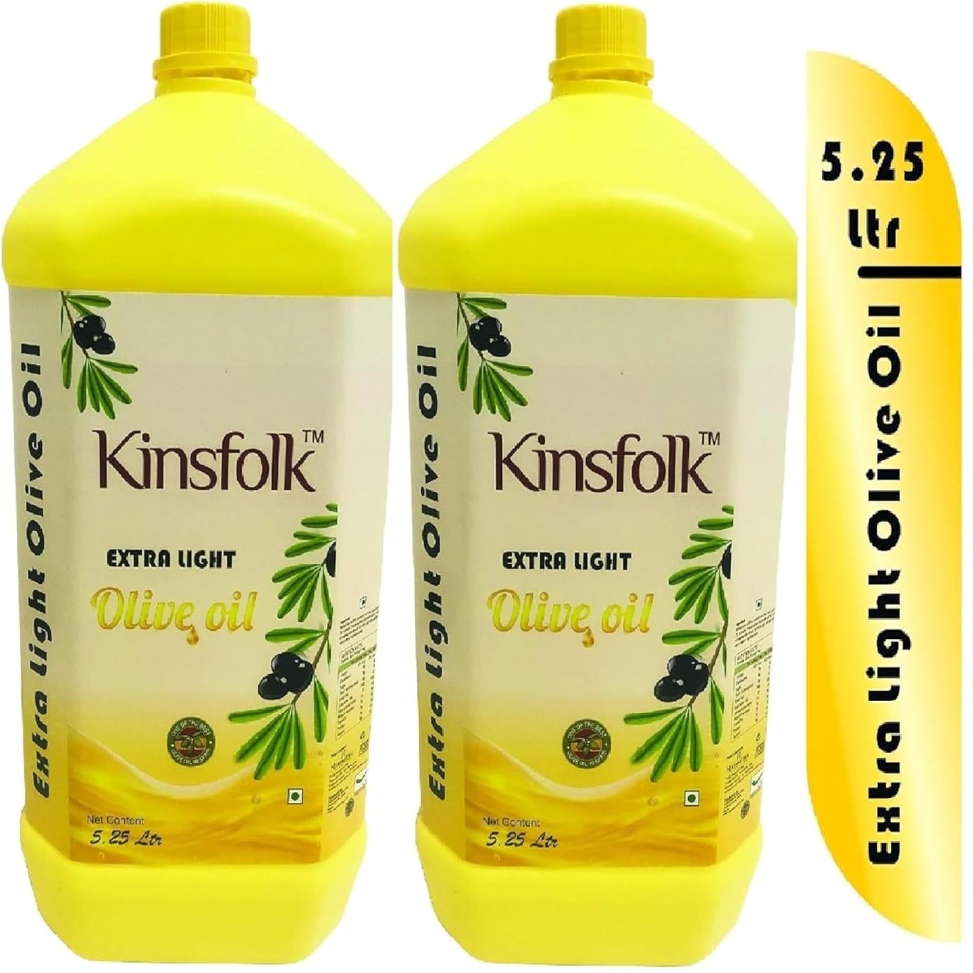 Kinsfolk Extra Light Olive Oil - 5 Ltr TIN (Pack Of 2)