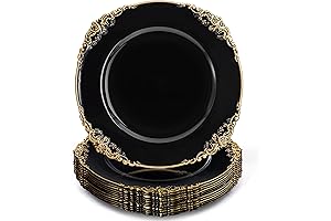 Majestic Black Chargers for Lavish Table Decor