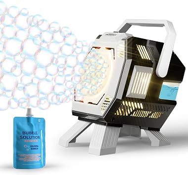 Belemar Bubble Machine for Kids, Automatic Bubble Blower with Lights