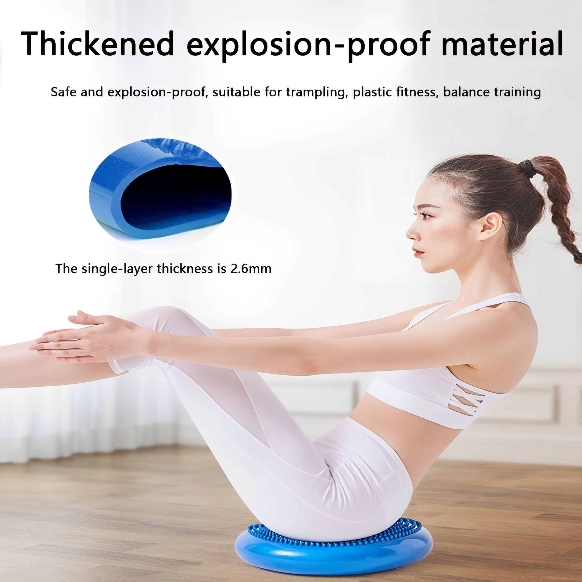 JIAMIAN Balance Pad, Inflatable Core Trainer, Balance Ball, Training Cushion, Chair Sensation Pad - Image 2