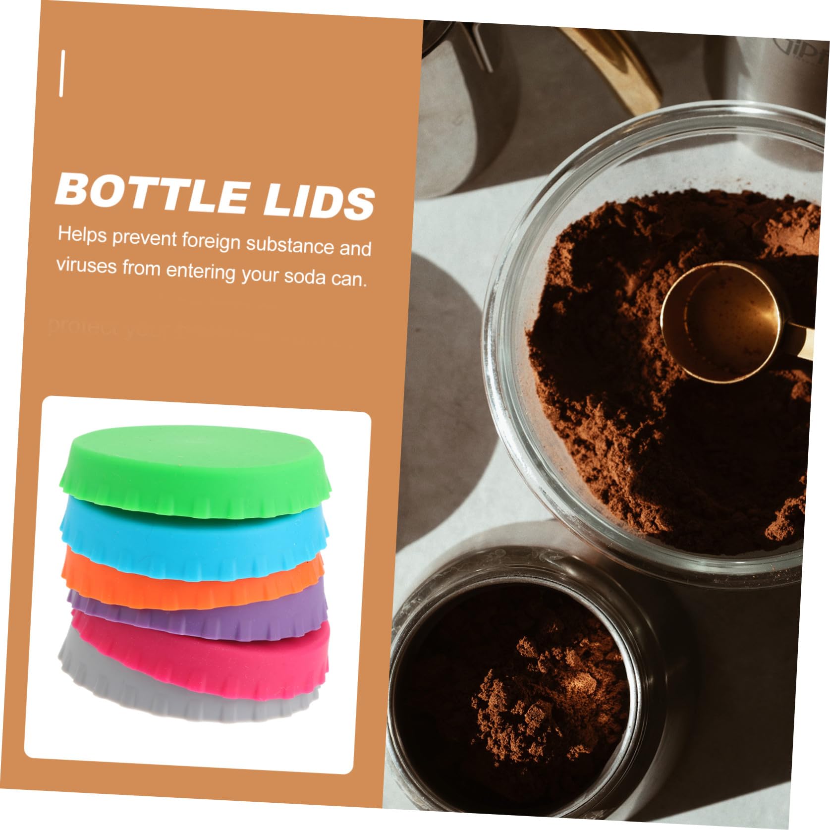 Coperchi in Silicone per Lattine Bevande 6 Pezzi Standard