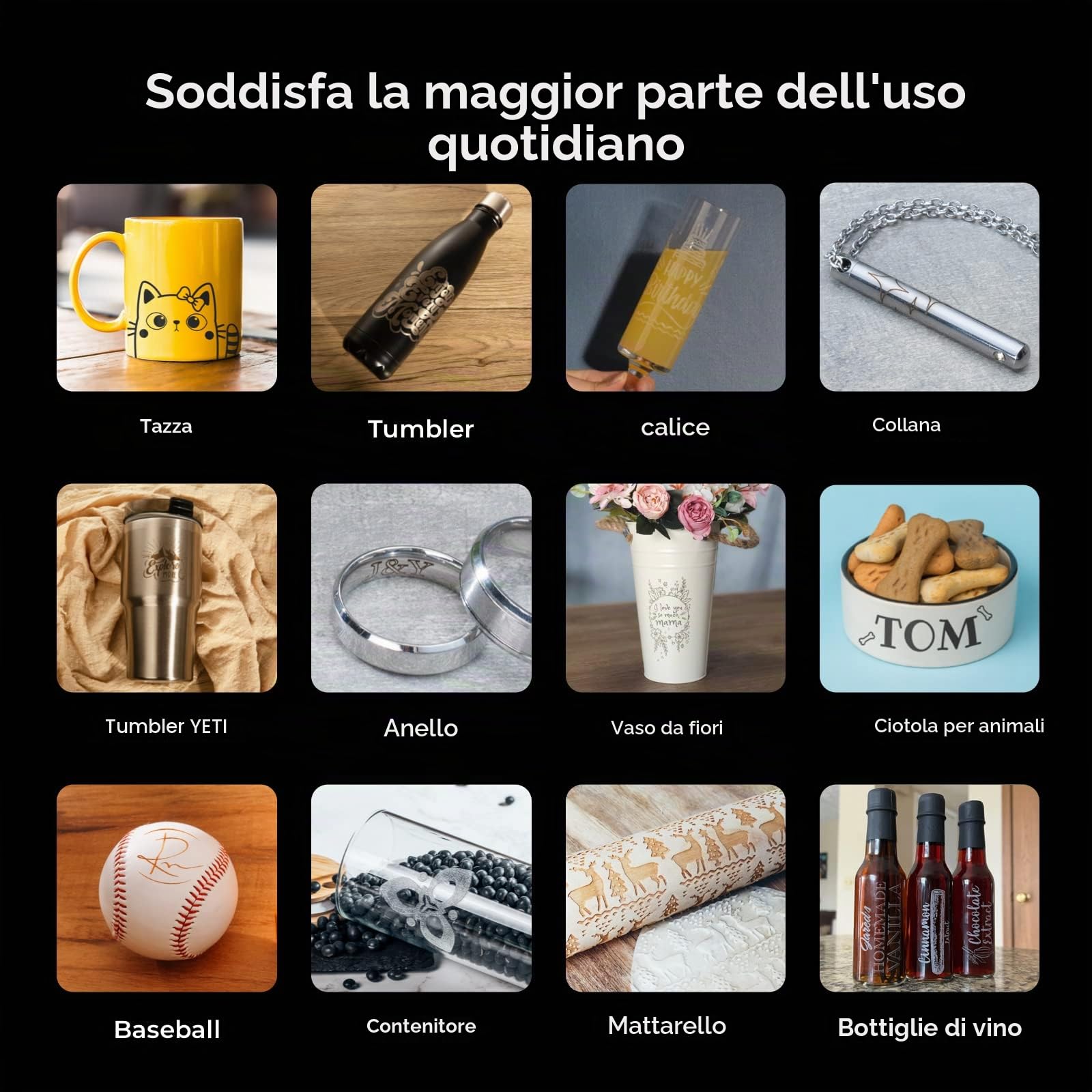 xTool RA2 Pro 4 in 1, Rotatore Laser per xTool S1/M1 Ultra/ F1 Ultra/F1/P2/D1 Pro, Mandrino Laser a Tamburo Rotante, Incisione di Oggetti Cilindrici, Bicchieri da Vino, Anelli, Sfere, Accessorio