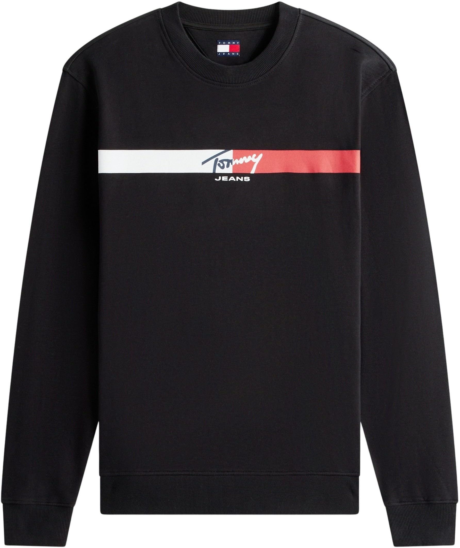 Tommy Jeans Herren TJM Reg Sign Stripe Cnck EXT Dm0dm23019 Pullover-Sweatshirt (1er Pack)
