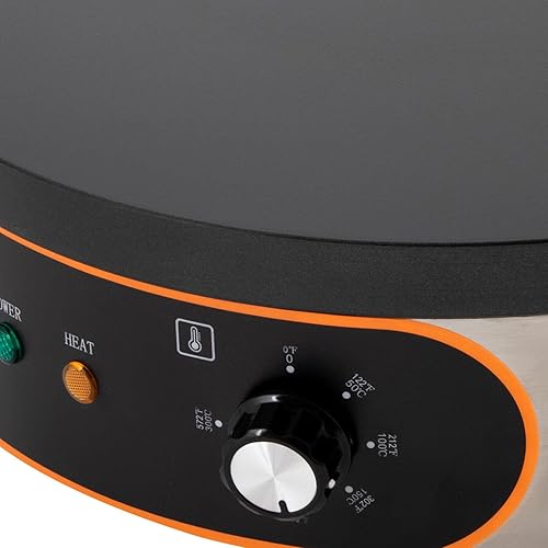 Miniatura 4 de Fabricante de crepes eléctrico de 16 pulgadas para crepes antiadherente, sartén única, parrilla de crepé comercial, ajustes de temperatura