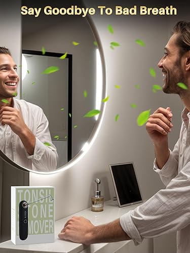 Miniatura 8 de Voraiya Kit de vacío de eliminación de piedras amígdalas con succión de 5 modos, 10 en 1 electrónico, irrigador oral, raspador de lengua, lámpara