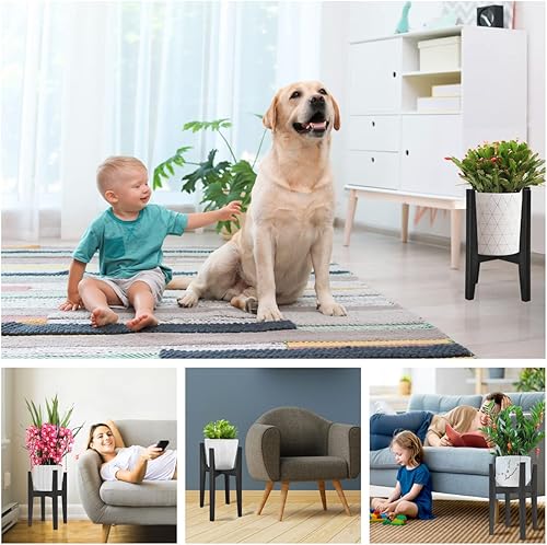 Miniatura 6 de OERGKE Soporte ajustable de metal para plantas de 8 a 12 pulgadas, estante resistente para múltiples plantas, soporte para macetas individuales para