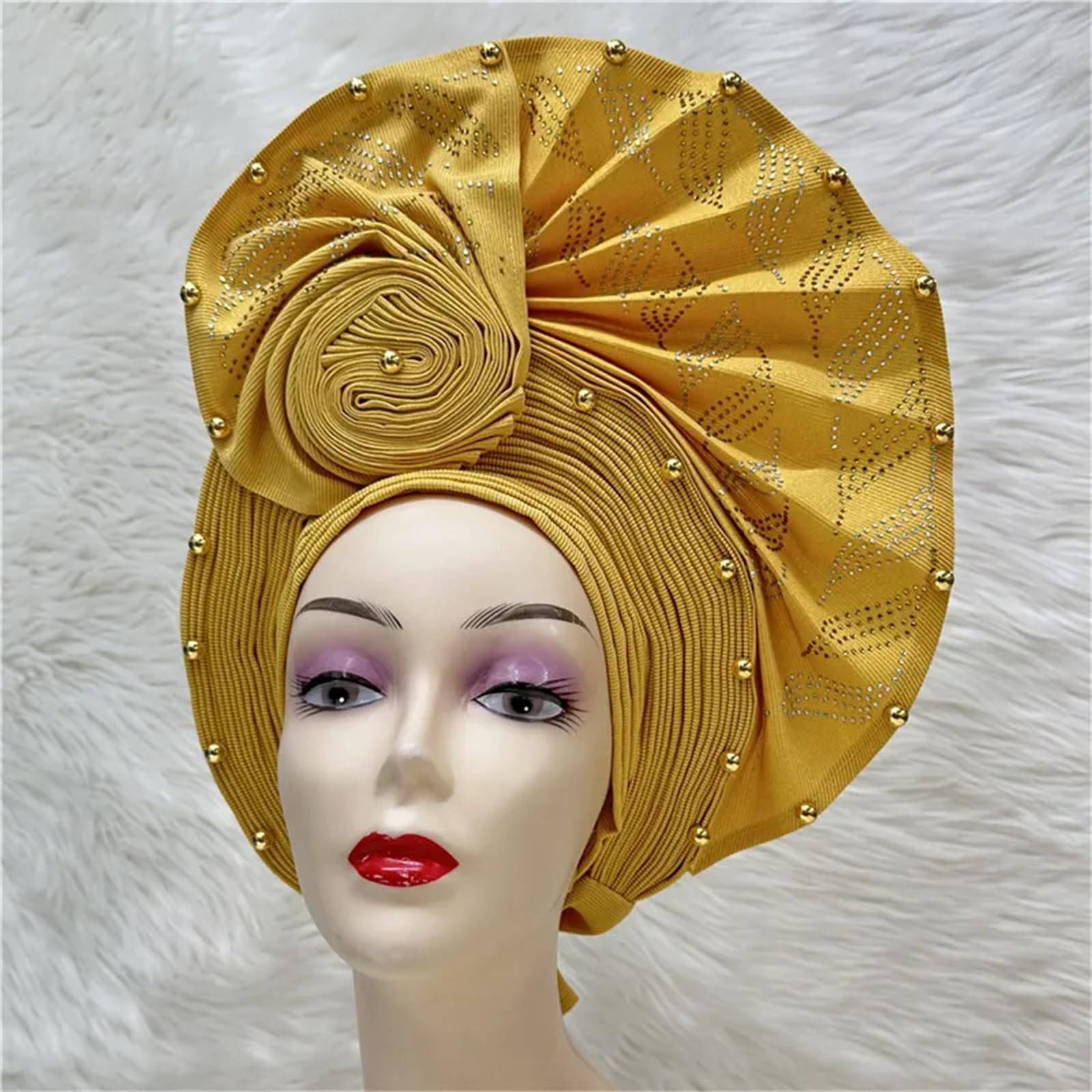 Diadema africana de Nigeria, turbante, bufanda para la cabeza, sombreros hiyab, sombreros africanos