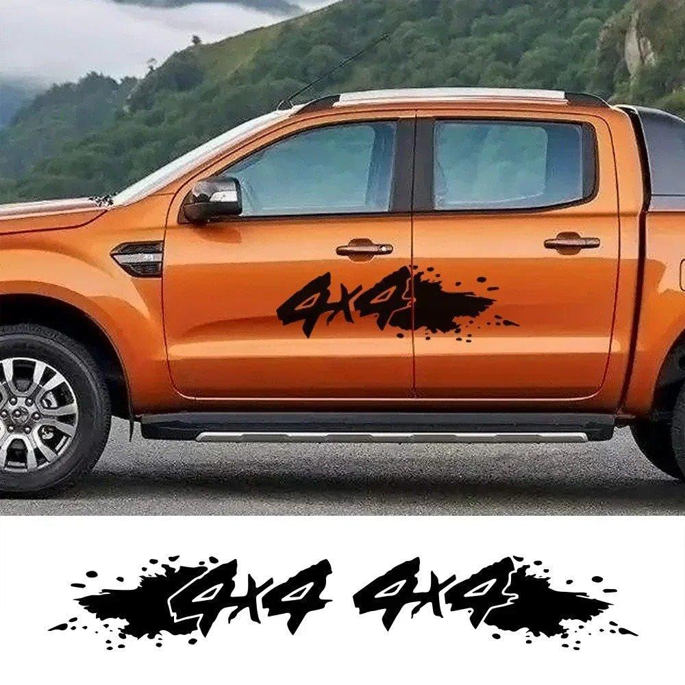 Decalcomanie per Auto 4x4 off Road Pickup Car Decor Adesivi Decorazione della Carrozzeria del Veicolo(Gold,100CMX32CM)