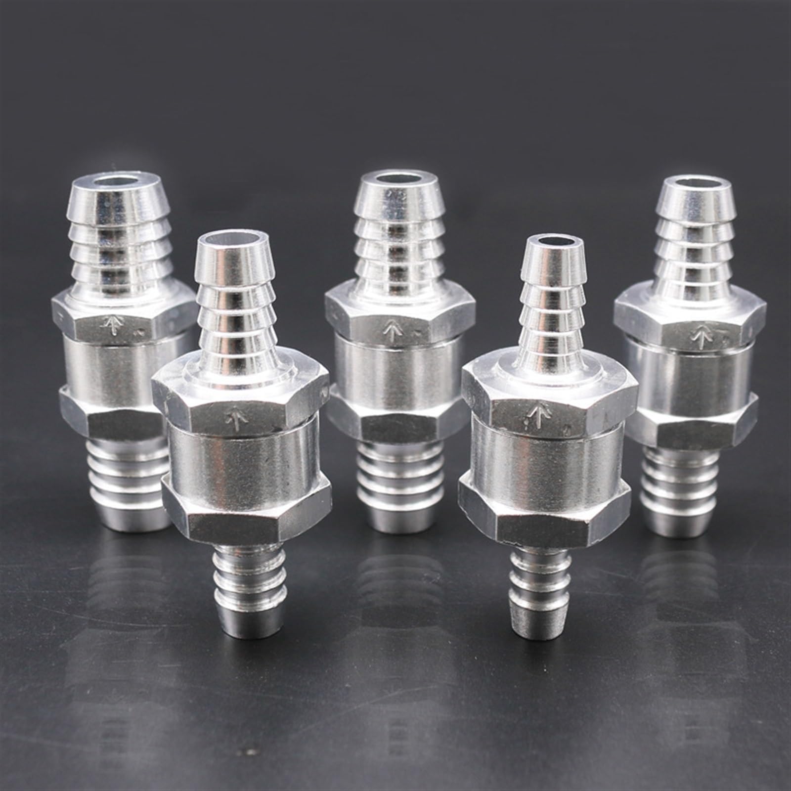 Clapet anti-retour de carburant 16mm en alliage d'aluminium usiné pour durite