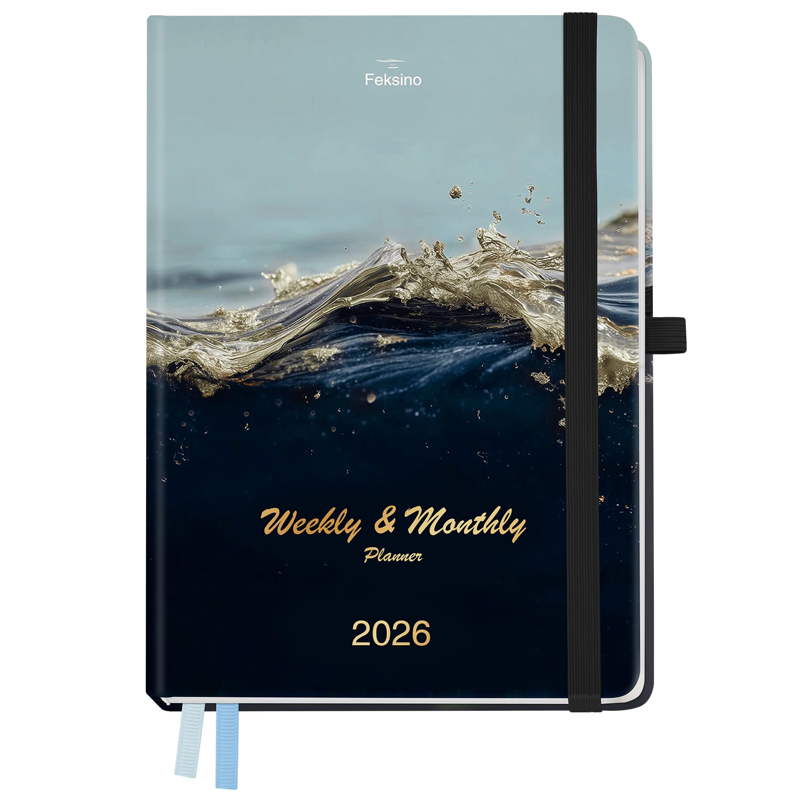 Agenda semainier 2026 A4 28,6 x 21 cm Couverture rigide 12 mois Janvier à Décembre
