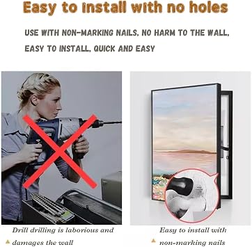 Meter Box Decorative Painting Breaker Box Cover Decorative Electrical Panel Lid Eco-Friendly Materials, for Home Decoration(Black,40x60cm)