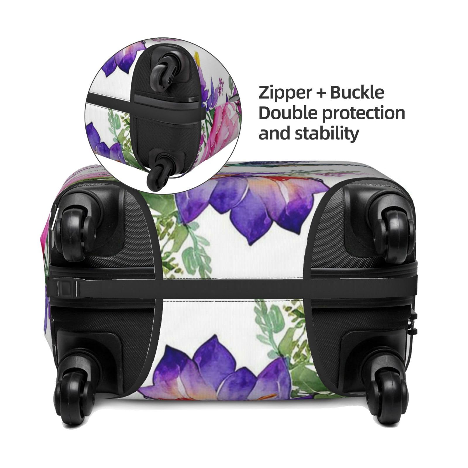 Kofferabdeckungen, Kofferschutzhülle mit Kolibri-Blumenmotiv, 18–32 Zoll(M)