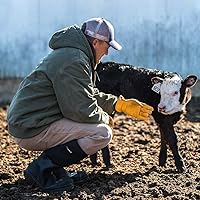 Vista 7 de HISEA - Botas de trabajo para hombre, botas de lluvia de neopreno, botas para barro con suela aislante