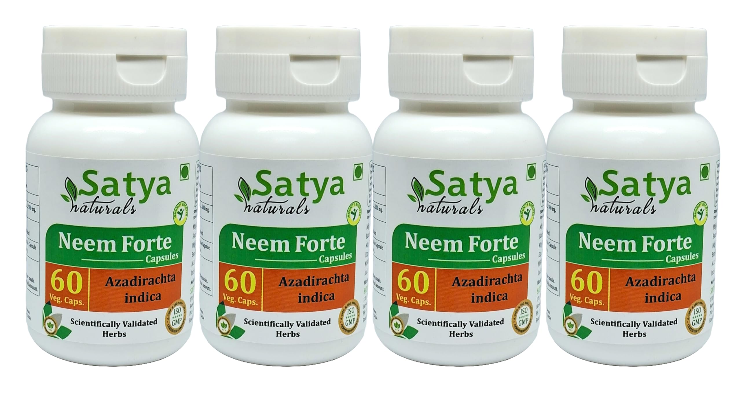 Azadirachta Indica (Neem, Nimba) Extract Capsules | Highest Potency, 100% Herbal Product | Pack of 60 X 500 mg. Veg. Capsules (Pack of 1 Bottle) — Amazon image 6