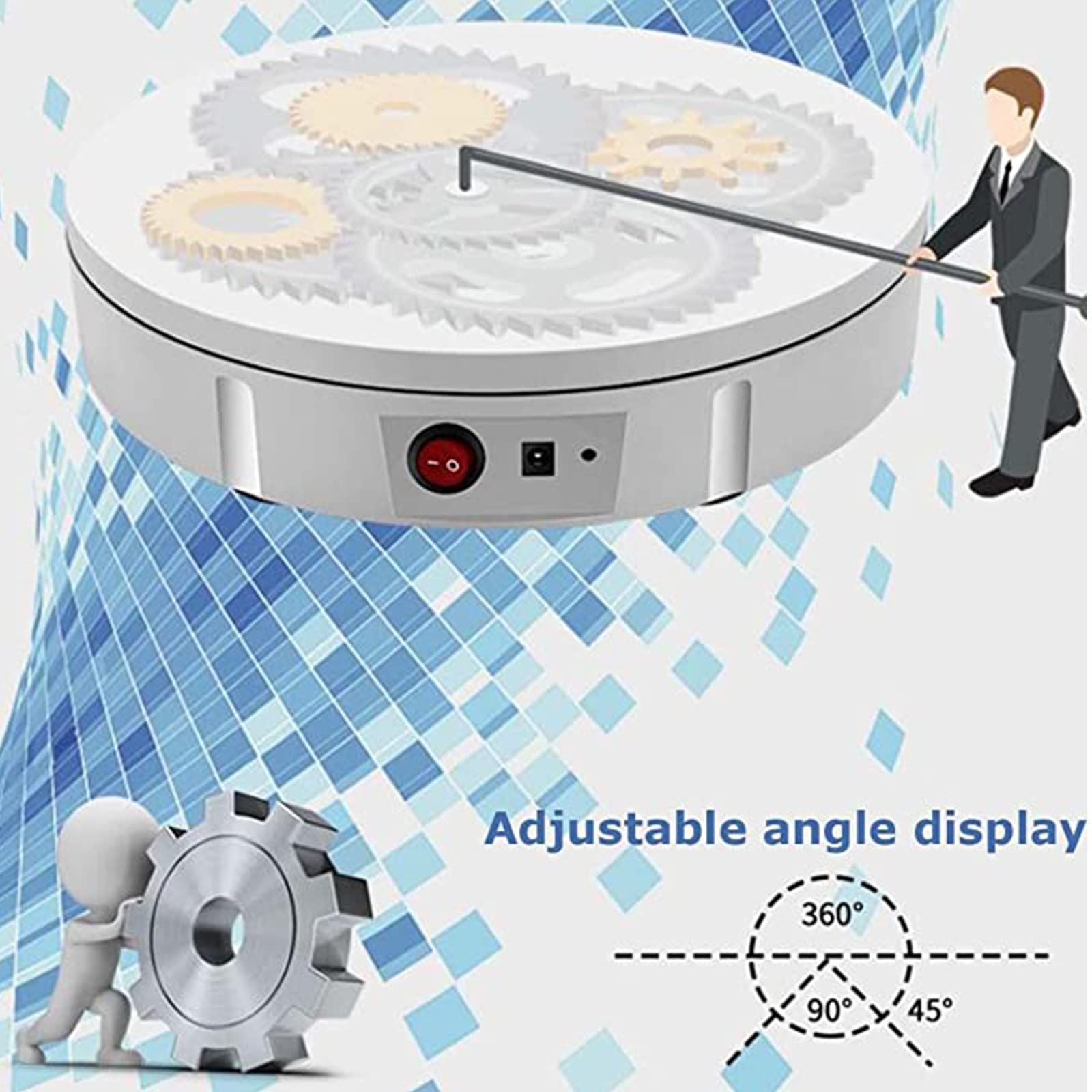 Amazon.co.jp: 360度電動回転ターンテーブルディスプレイスタンド