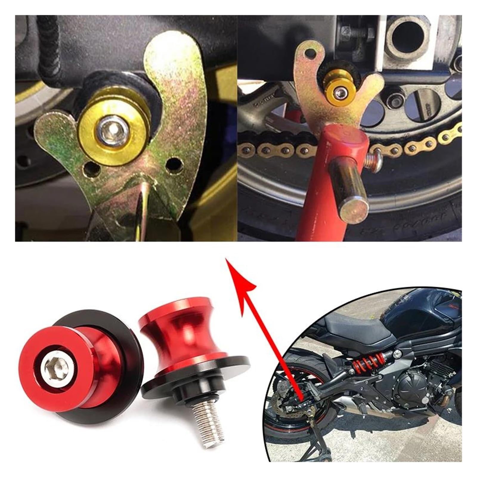 8MM Telaio Supporti Viti Cursori Forcellone Per Hu&sqv&arna 701 per ENDURO 701 per ENDURO 701 per SUPERMOTO per Supermoto 2016 2017 2018 M10 Accessori Moto CNC Forcellone Bobine Slider Cavalletto Post