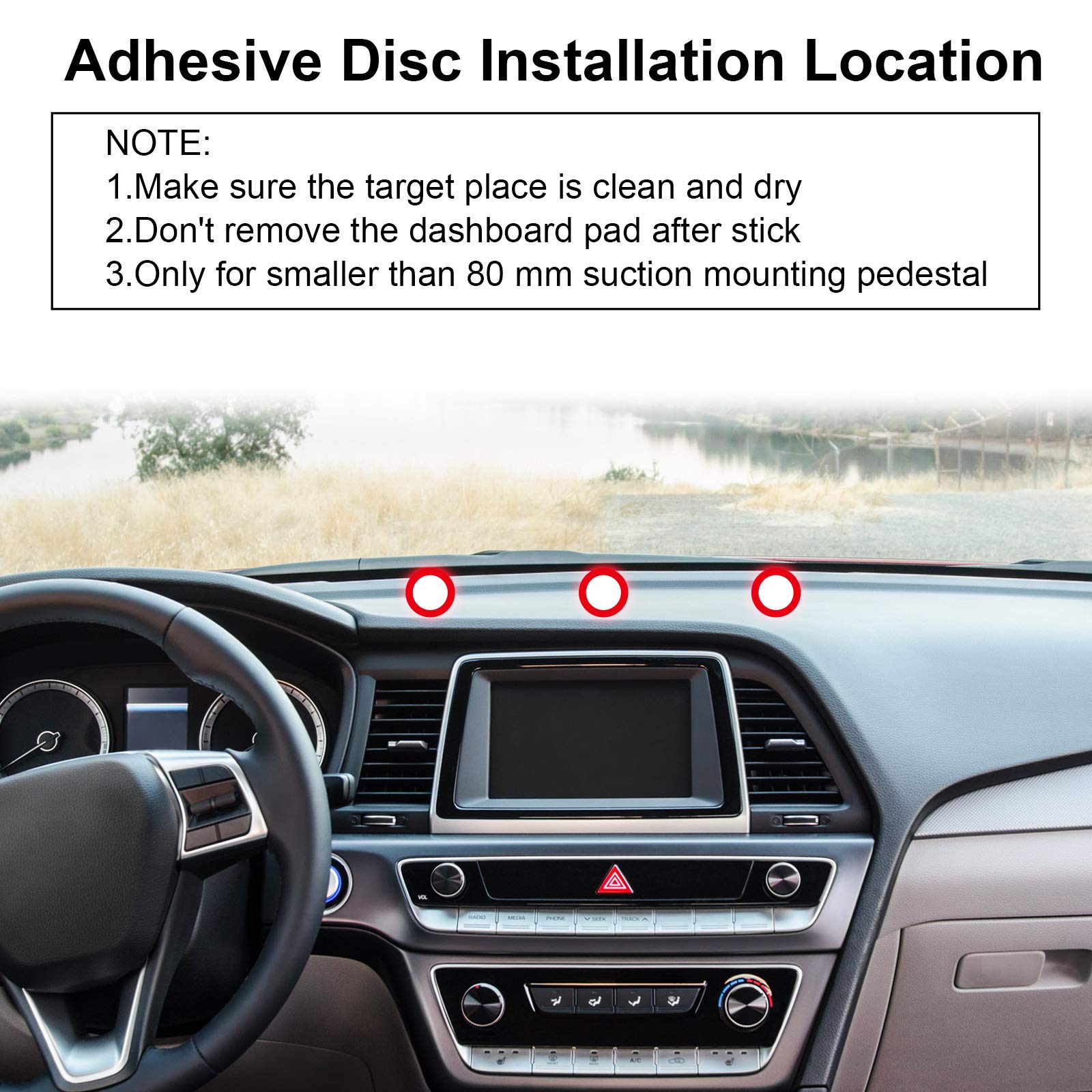 Buy 8 Pieces Disc Dashboard Pad Suction Cup Mounting Disc Adhesive Dashboard Mount Disc Stick on