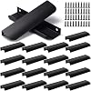APACALI 12 PCS 6 Inch Cabinet Pulls Handles Black Finger Edge Drawer Pulls Aluminum Back Mount Cabinet Handles Modern Style Drawer Handles for Kitchen Room Door 150mm