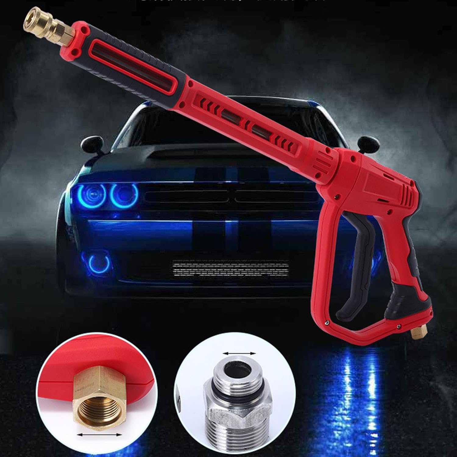 圧力洗浄機洗濯機スプレー圧力ハンドルアダプター5ノズルチップエクステンションワンドホース調整可能スプレー