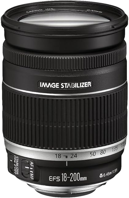 Canon EF-S 18-200mm f/3.5-5.6 is Standard Zoom Lens for Canon DSLR Cameras - Grey Market Non US Lens