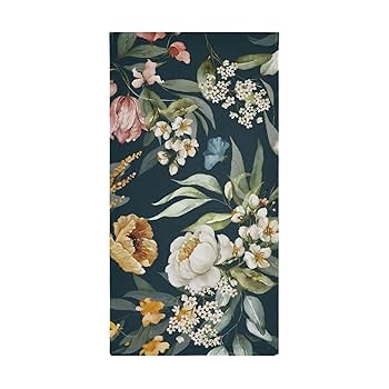 【ma さま】vintage cloth ❀ お花畑のような スクエアマット Amazon.com: MATEKULI Vintage Black Floral Printed Hand
