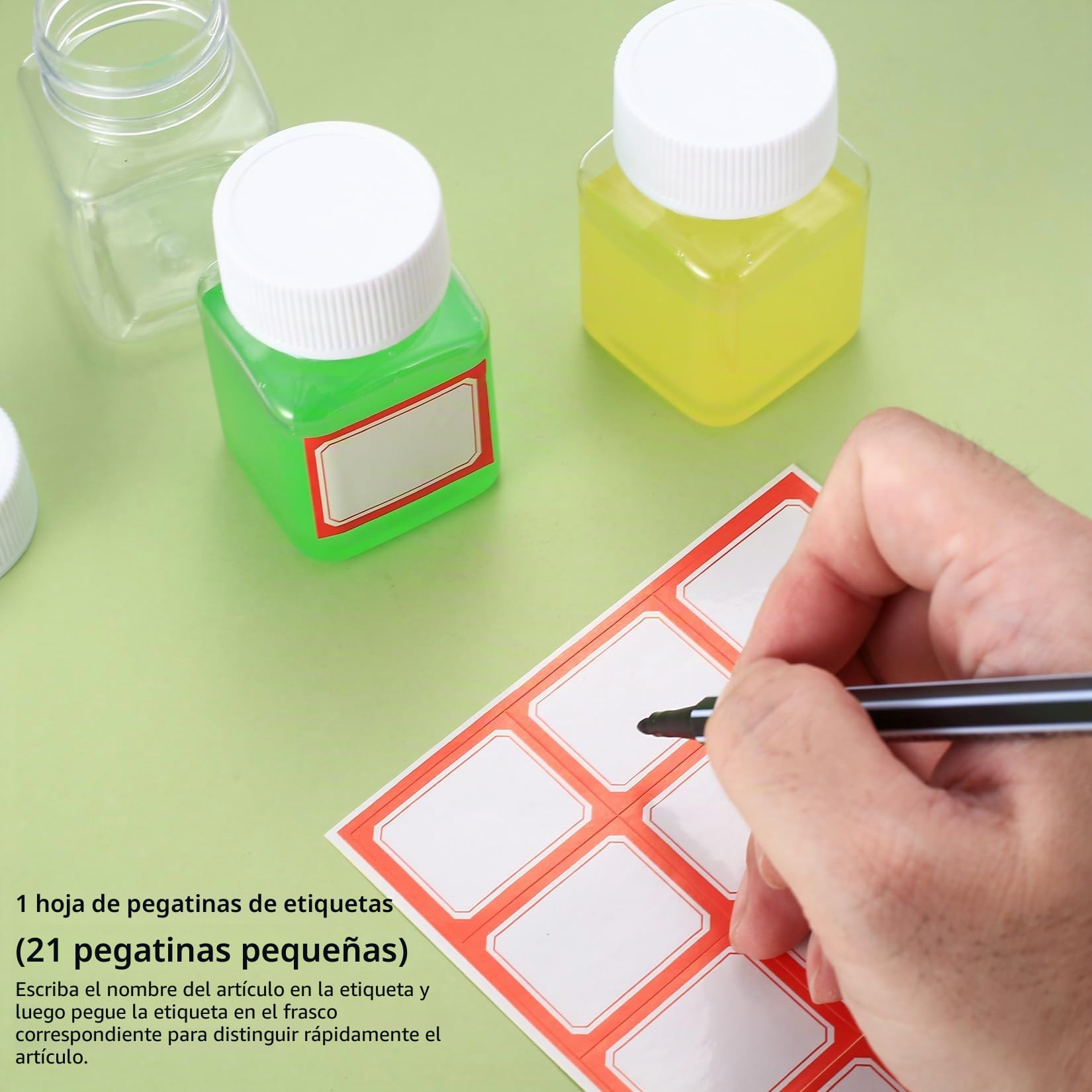 14 Piezas Botellas Pequeñas Reutilizables de Plastico, 50ml Botella de Transparente con Tapón de Rosca, Botes Pequeños para Rellenar Cosmetica Vacio, para Viajes, Líquidos Champú, Loción