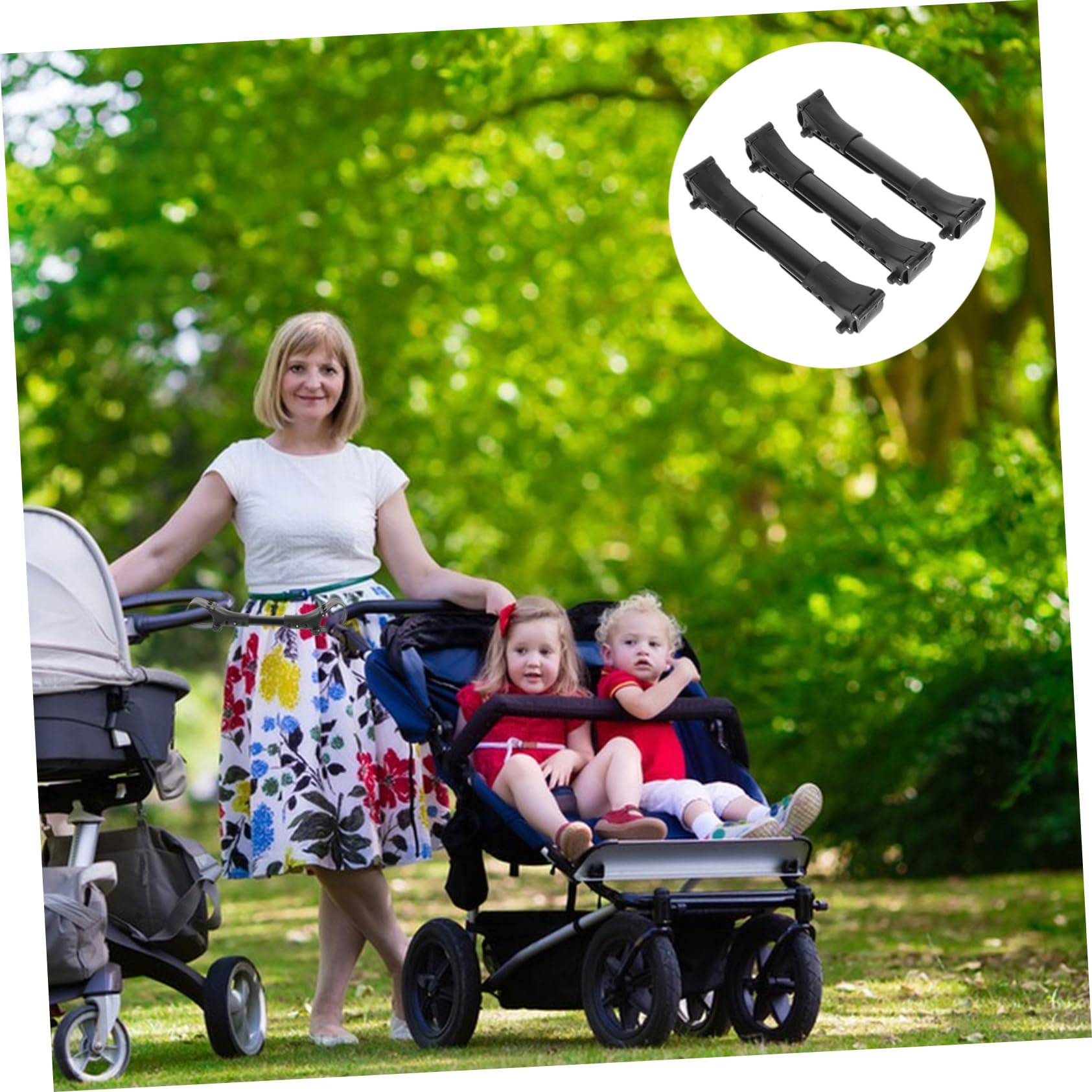 3stücke Doppelkinderwagenverbinder Aus Aluminium Kompatibel Verstellbare Clips Für Verschiedene Breiten Sicherer Anschluss Für Zwei Kinderwagen